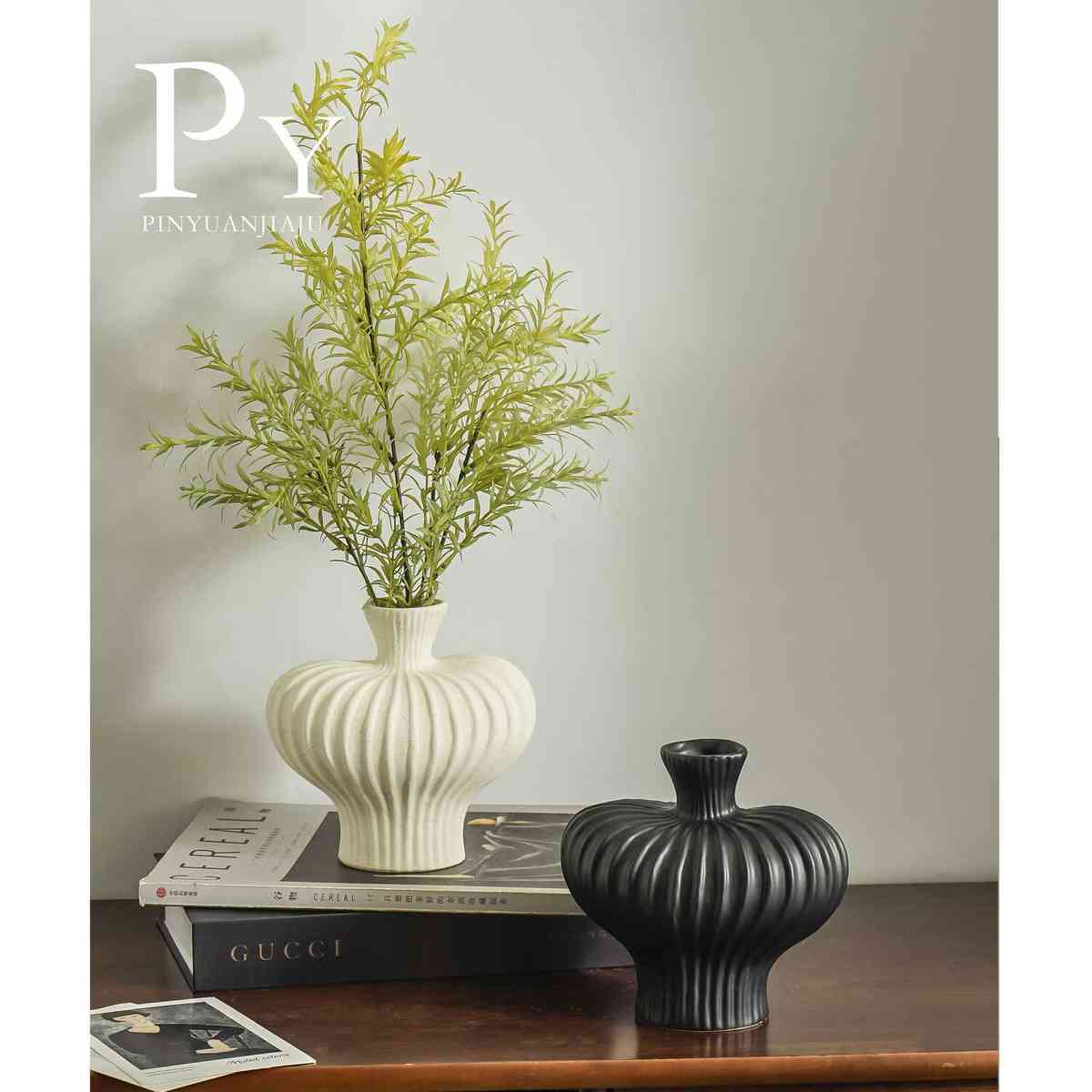 ins复古侘寂花瓶花个性高颜值陶瓷艺术花器民宿客厅桌面摆件装饰