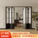 极窄法式 覆古折叠门隔断拉门钛镁铝合金化妆室厨房阳台玻璃门