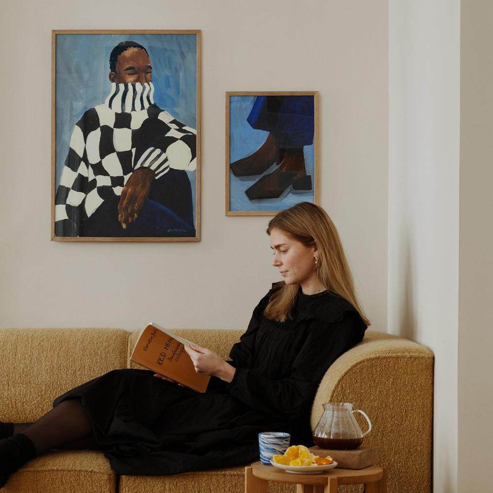 北欧现代极简艺术装饰画小众人物艺术家书房卧室床头挂画民宿壁画,农用物资,其他肥料,淘宝优惠券,粉丝福利购,淘宝优惠卷