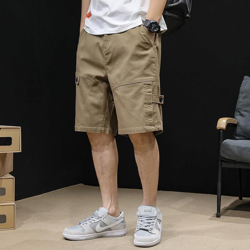夏季工装短裤男士潮牌ins五分裤宽松大尺码外穿5分休闲裤薄款五分