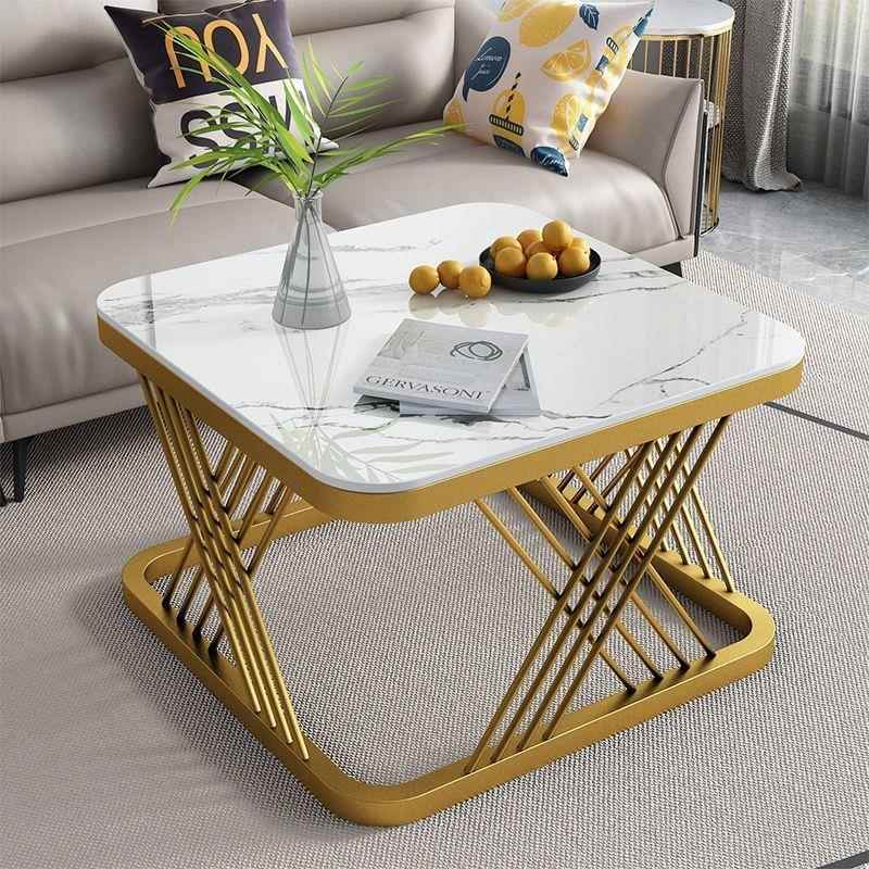 新款加边厚正形岩VJS板茶几轻奢现代几客厅家用小户型网红方简约