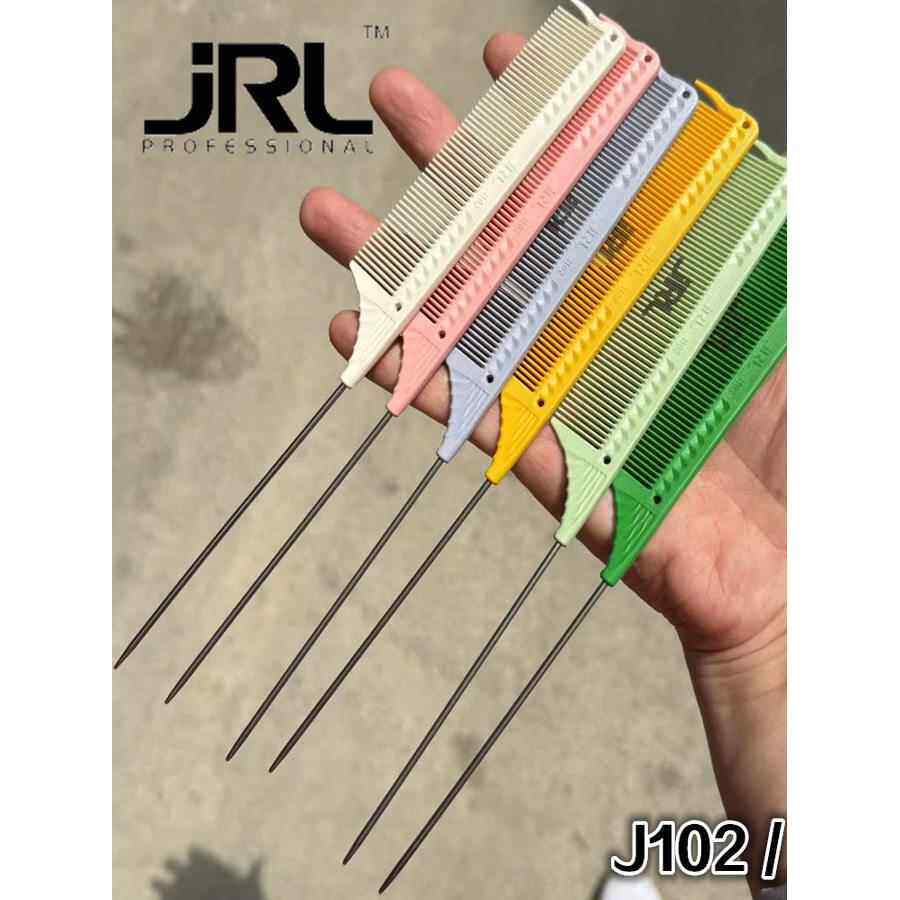JRL新款发廊用挑梳子美发店钢针挑梳分针烫发分区使用马卡龙色