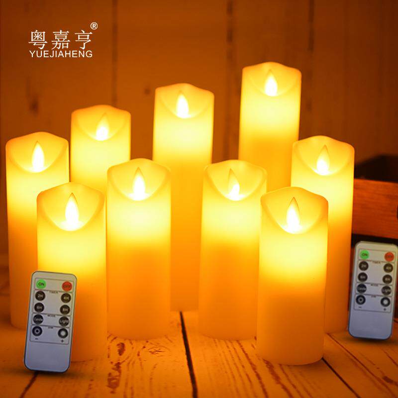 斜口摇摆仿真LED电子蜡烛灯浪漫婚礼布置生日婚礼装饰求婚创意灯