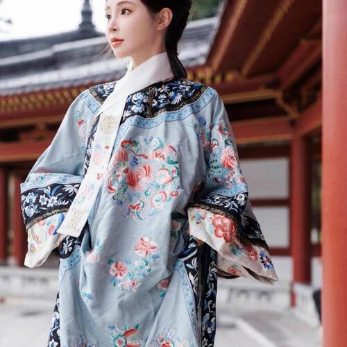格格服装贵妃皇后民族风满族清代清朝清汉女氅衣旗装宫廷汉服古装