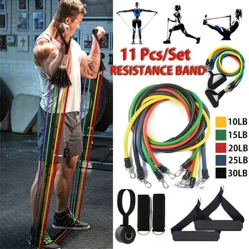 11pcs/Set Pull Rope, Resistance Bands, Portable Fitness Equi