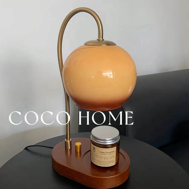 COCO 中古香薰融蜡灯无火可定时复古装饰台灯卧室床头氛围小夜灯