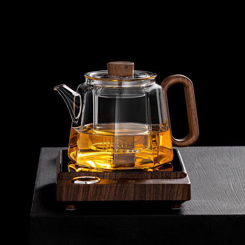 茶壶玻璃侧把壶耐高温煮茶壶家用茶水分离泡茶壶2024新款茶具套装