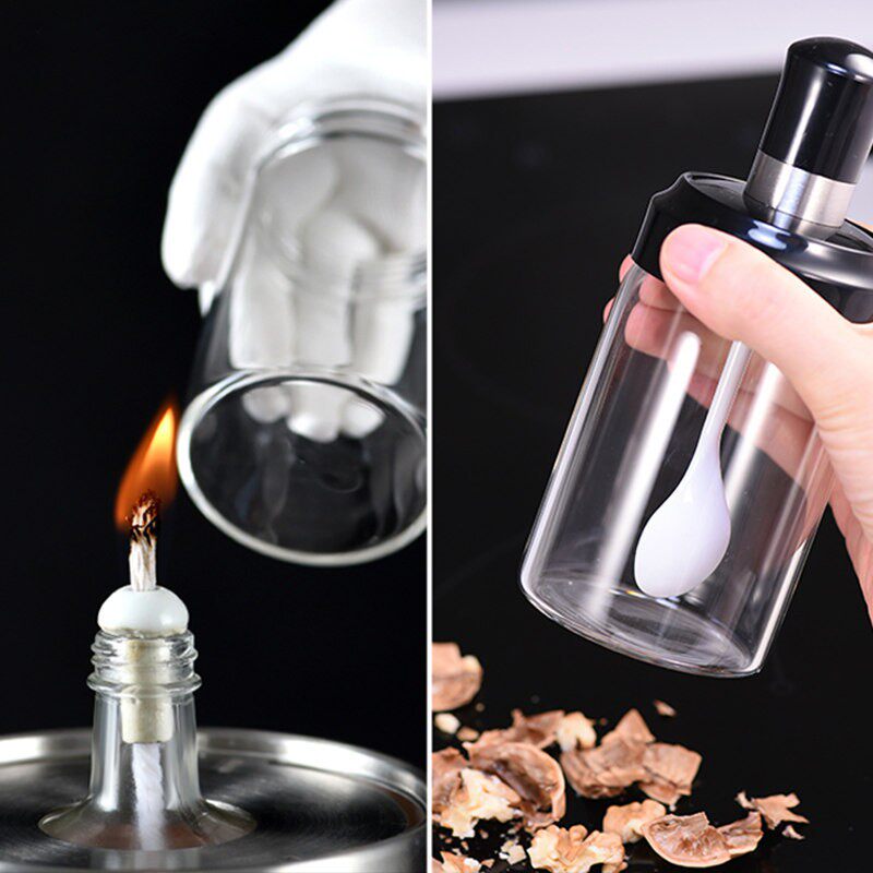 防潮调料盒玻璃味家用组合调瓶瓶罐子盐罐厨收纳糖味精油GAE壶套