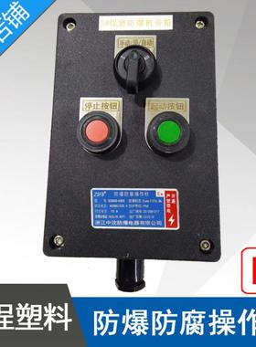 LBZ58-A2K1防爆防腐操作柱2按钮1开关黑色防爆操作柱ExdeIICT6WF2