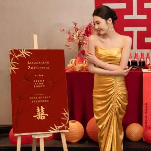 订婚结婚迎宾区水牌布置装饰回门宴简约迎宾牌kt板定制用品大全