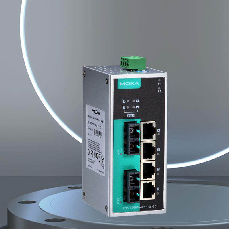 原厂现货摩莎 MOXA EDS-P206A-4PoE 6口交换机百兆