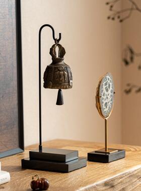 艺贝侘寂中古风金RZB-2875铃铛木茶化石高属档装子饰品会所室禅意