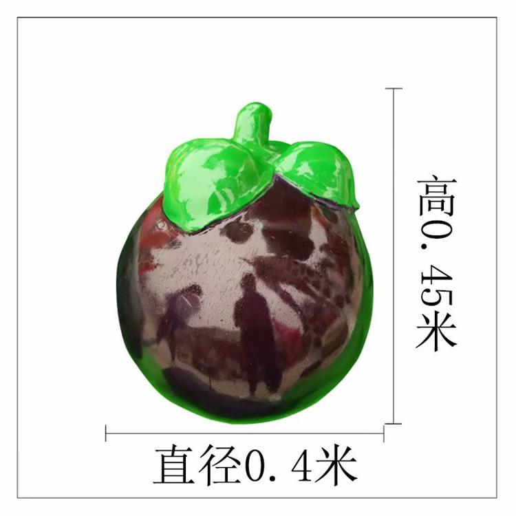 蔬菜茄子雕塑玻璃钢圆茄子菜园田园菜市场摆件彩绘蔬菜水果园