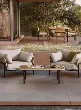 户外沙发庭院露天防晒防水休闲阳台室外茶几三人藤编家具民宿藤椅