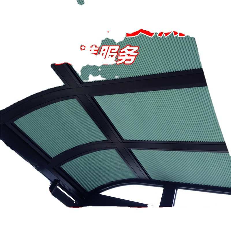 WM9A嘉兴阳光房遮阳顶帘手动天窗玻璃房顶全遮光电动蜂巢帘隔热