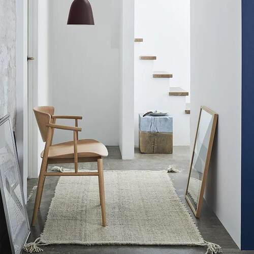 丹麦 Fritz Hansen北欧进口轻奢N01单人靠背实木餐椅子简约现代式