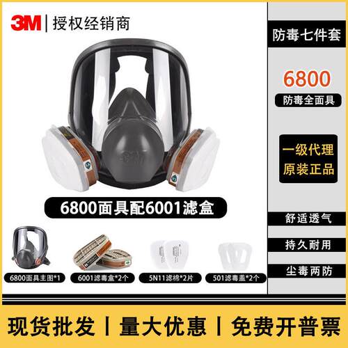 6800防毒面具 防护有机气体粉尘过滤全面具 6800 防毒面罩