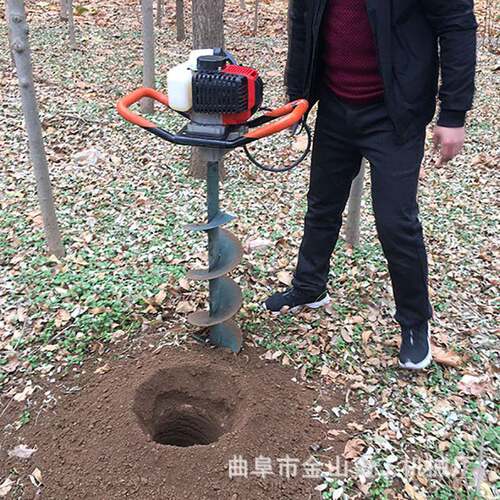 73cc手提挖坑机拖拉机挖坑机大直径挖坑机