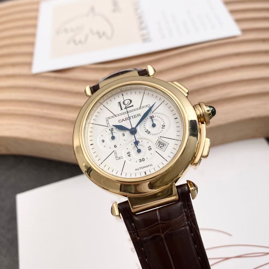 先鉴后发(公价223000)9.8新卡地亚帕莎W3020151自动机械男表二手