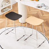 中古铁艺吧椅设计师款 轻奢家用实木吧台椅酒吧凳子简约极简高脚凳