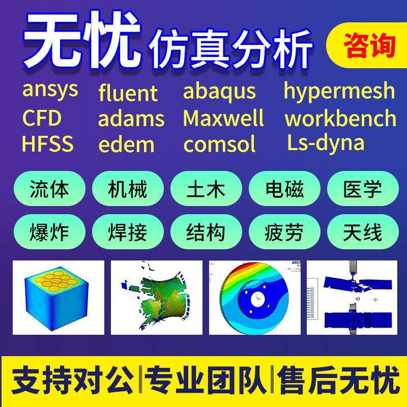 fluent流体仿真abaqus仿真/ansys有限元分析/lsdyna/hfss仿真代做图片