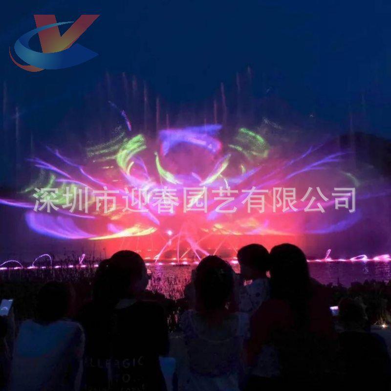 全息水幕投影水舞电影喷泉灯光秀互动投影纱幕3D裸眼户外景区纱幕