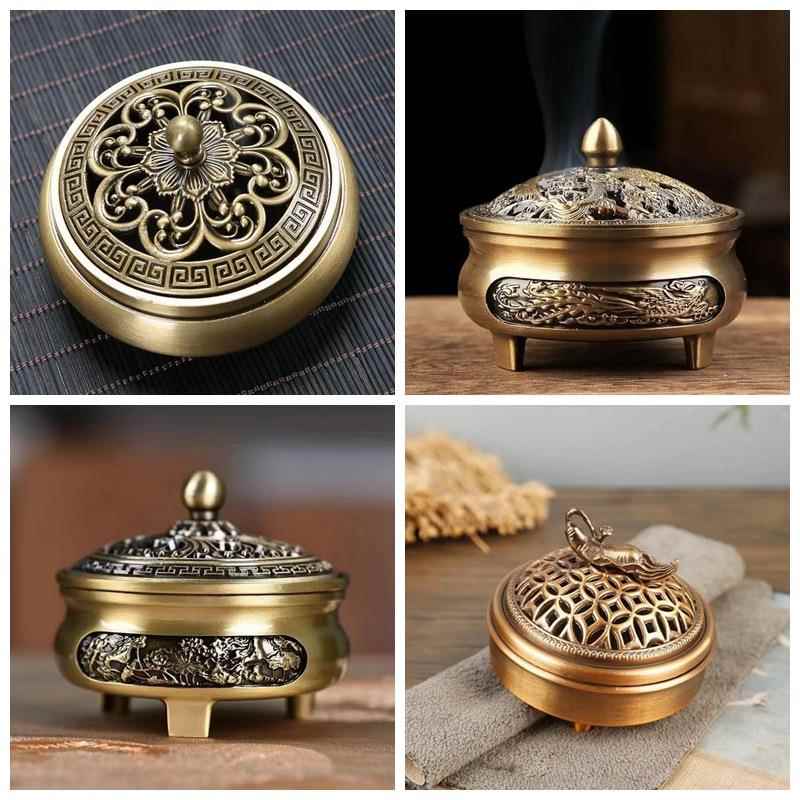 香炉家用室内沉香熏香炉檀香安神盘香创意摆件盘香三足香薰炉