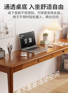 全窄书桌宽4A760N70/实4木5/55cm家用脑桌靠墙长条桌学生卧室学电