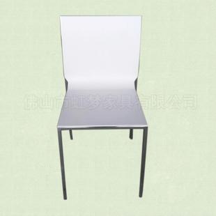塑白料椅简子现代约职工食餐堂ABPC059S塑胶椅 金属电镀靠背椅色