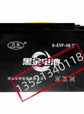 万洋黑金铅酸电池6-EVF-58.2 12V48V60V72V58ah电动两轮车三轮车