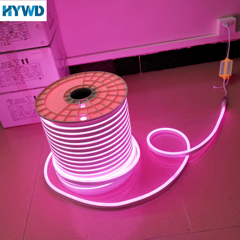 34号110V七彩可变色霓虹跑马灯带外防水七彩led 霓虹灯带 rgb灯带