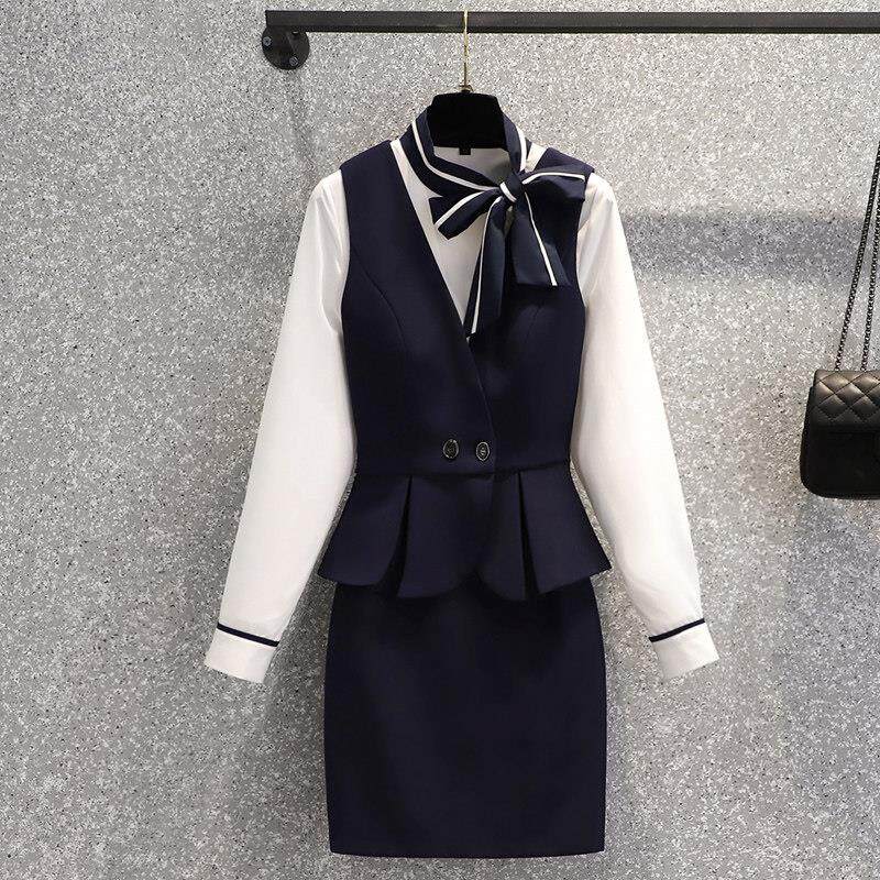 前台接待工作装女高端空姐制服职业装套装美容院珠宝店酒店工作服