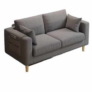 布艺沙发客厅2024新款单人豆腐块简约现代出租房双人小户型沙发椅