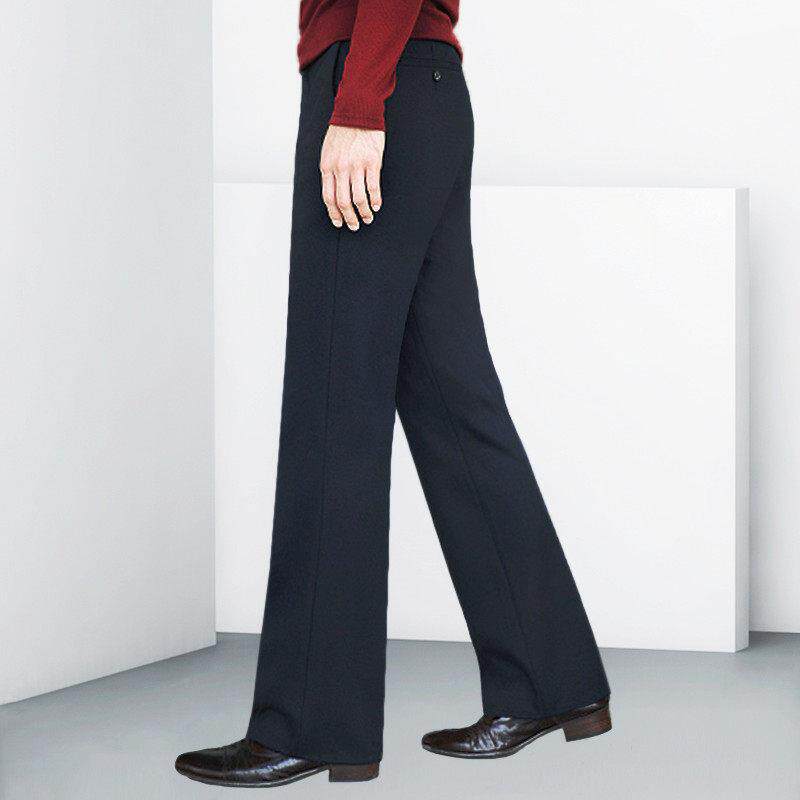 高级感弹力微喇叭裤男垂感免熨烫阔腿西裤潮流商务男士直筒休闲
