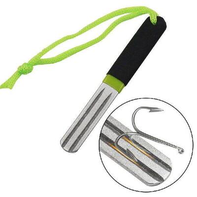 Double Groove Fishing Flies Hook Sharpener Hone Fly Fishing
