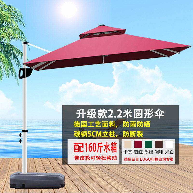 简约户外伞庭院伞室外大型太阳伞摆摊露天遮阳伞圆形保安罗马撑伞