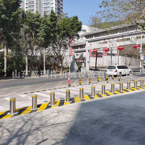 全自动液压升降柱学校防撞柱半自动路障电动伸缩免排水不锈钢地桩