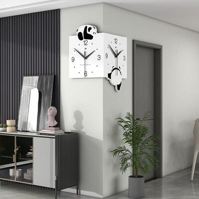 双网红创意转角面挂钟厅时JT23105尚家用装饰钟表代简约艺现术时