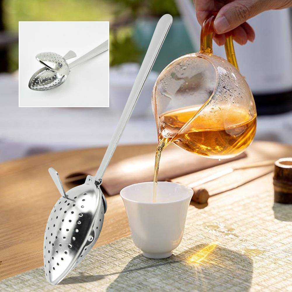 茶球手夹茶漏水滴树叶形状泡茶器茶叶过滤茶道工具茶隔易清洗茶壶