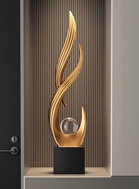 风生起水入户玄装饰摆件轻奢高关档视柜旁边落地竖电IUX高壁龛办