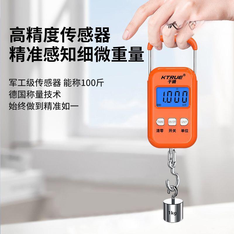 精准手提电子秤便携式快递行李称小型弹簧挂钩称鱼器买菜随身