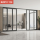 新豪轩门窗 别墅隔音移门定制 铂爵90非断桥铝合金阳台玻璃推拉门
