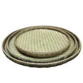 纯手工竹编圆簸箕竹匾竹筛有孔竹筛无孔簸箕纯手工家用制品干货晾