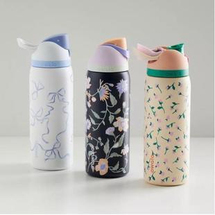 新款图案Owala杯吸户外运动手提水杯304双饮真空不锈钢保温杯