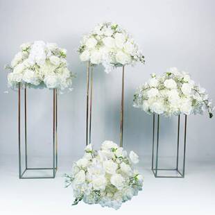 白色仿真花花球套婚礼布HP008置婚装路引花拱门花排酒店装庆饰插