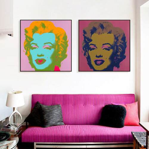 Andy Warhol 安迪沃霍尔 波普 玛丽莲梦露现代简约客厅装饰画挂画