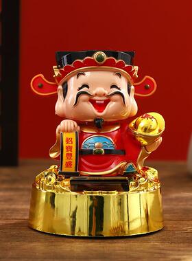 国潮头五路财神五神路财爷招财摆件太阳礼能点车载家居装饰品新年