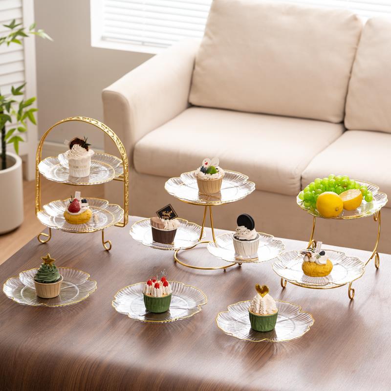 多层水果盘下午茶点心架双层托 托盘婚庆蛋糕甜品台糕点摆件展示
