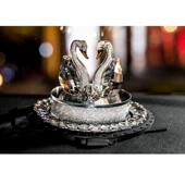 高档汽香车水摆件天鹅水晶进口汽车可仪表台装 内饰品女爱香薰饰车