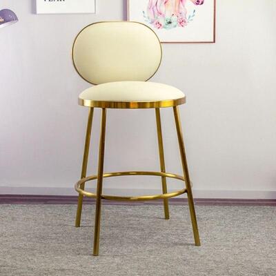 北欧现代简约珠宝店金店眼镜店高脚椅子靠背凳子吧台椅简约椅